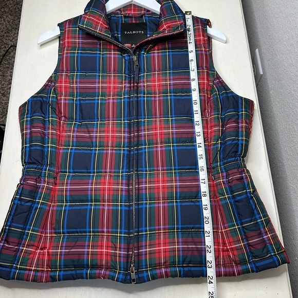 Talbots Plaid Down Filled Puffer Vest Size Medium - Picture 12 of 12
